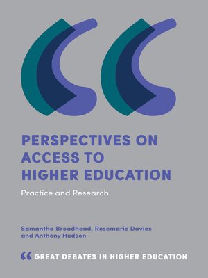 cover image of Perspectives on Access to Higher Education